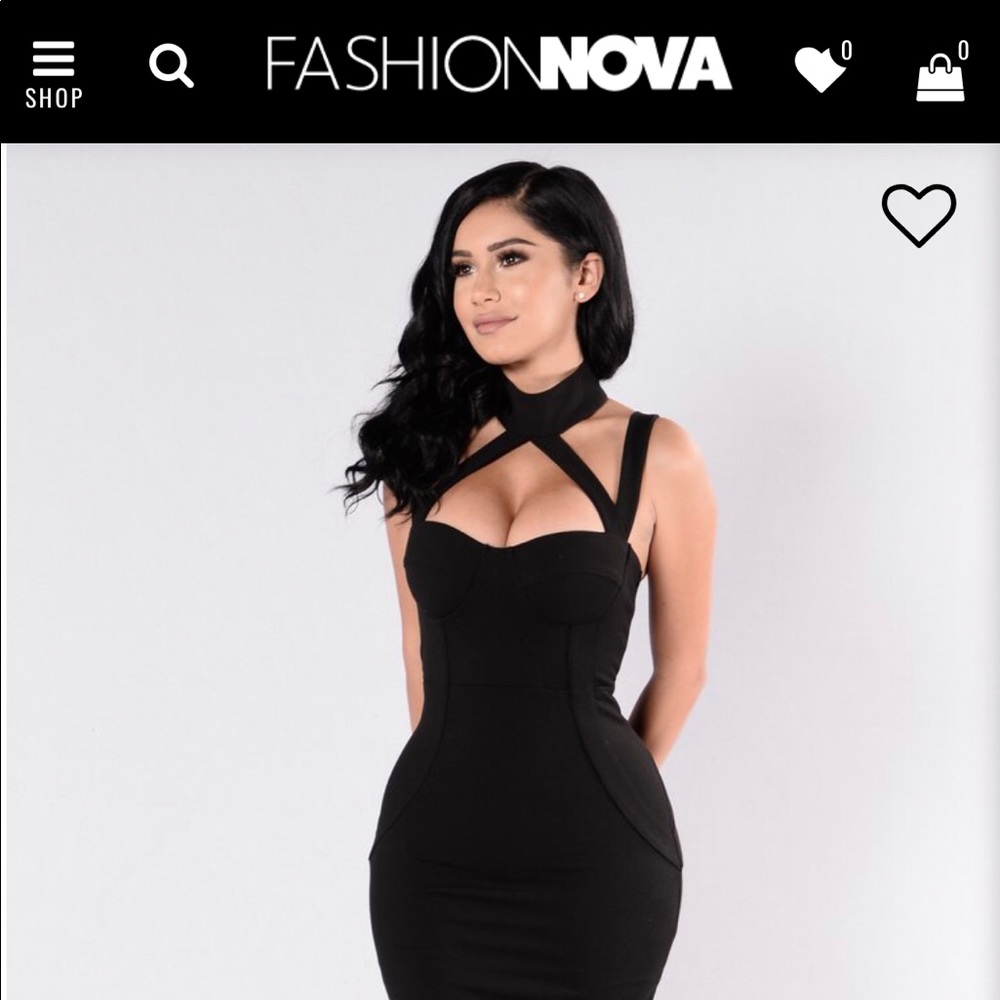 FASHION NOVA PLUS SIZE 2X black dress